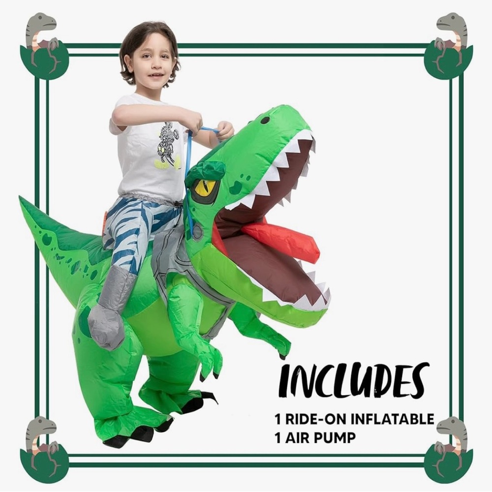 Inflatable Dinosaur Ride-On Toy